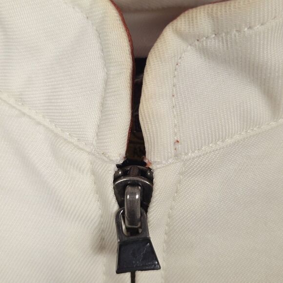 HARLEY DAVIDSON VINTAGE  Stripe Jacket Orange White Womens‎ Size XS Motorcycle - Picture 8 of 15